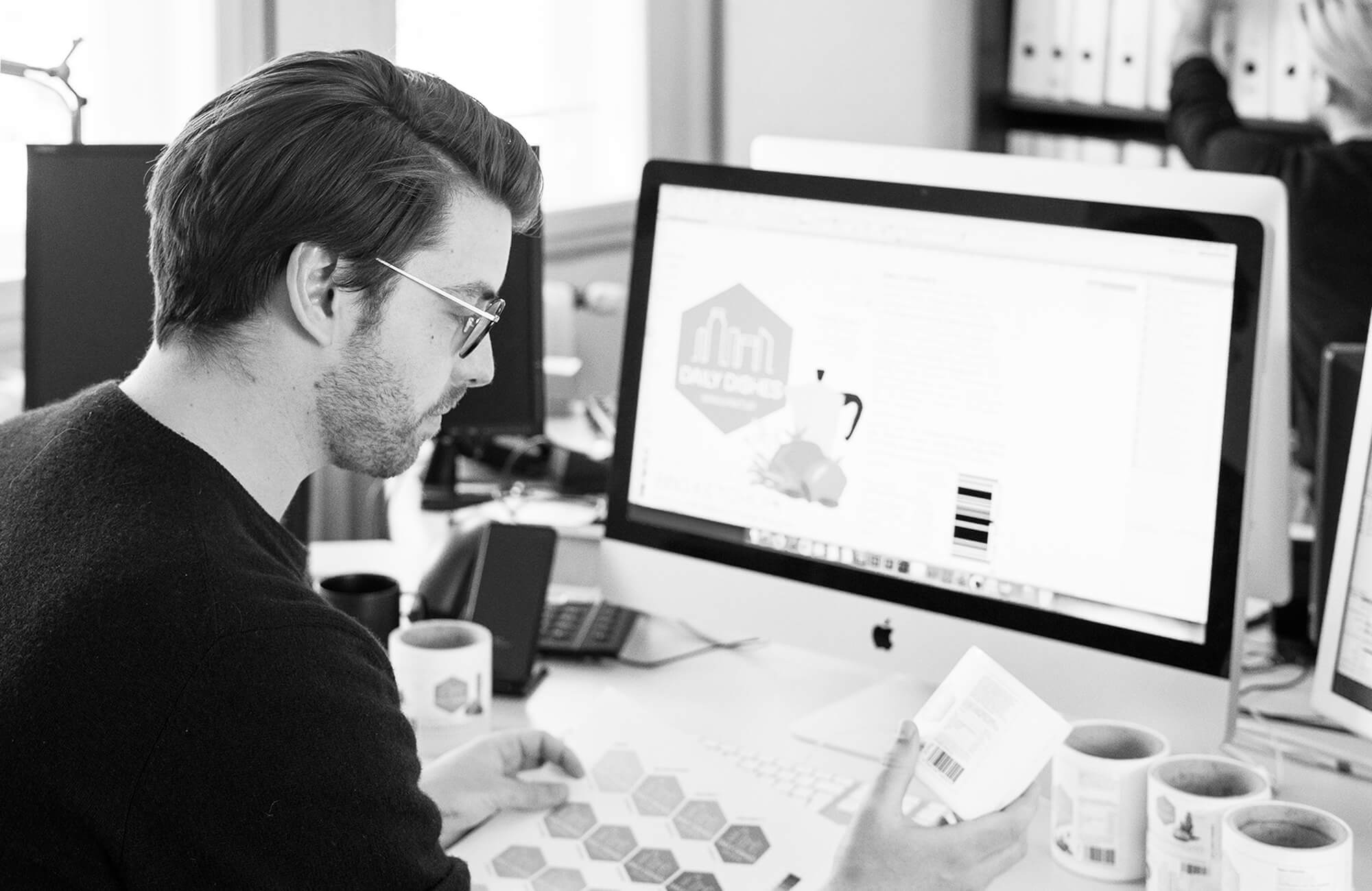 Arne Ahrens bei der Arbeit